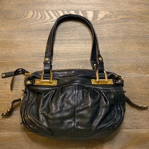 Black Leather B. Makowsky Handbag